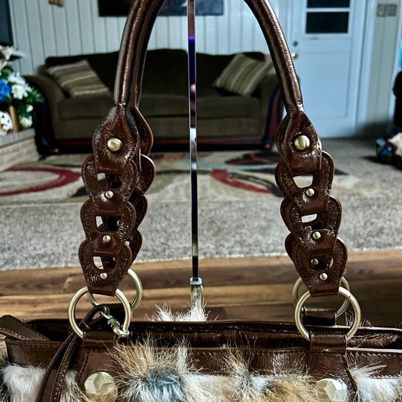 Sharif • Original • Safari • Brown • Angora Fur • Stones/Crystals •Shoulder Bag - Picture 15 of 16